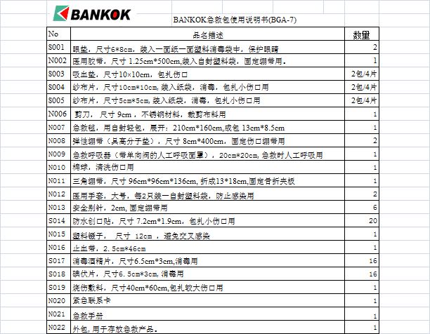 邦高BGA-7急救包圖片1