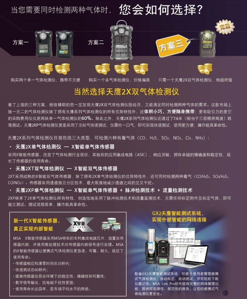梅思安10196221（國產(chǎn)版）天鷹2XT雙氣體檢測儀圖片8