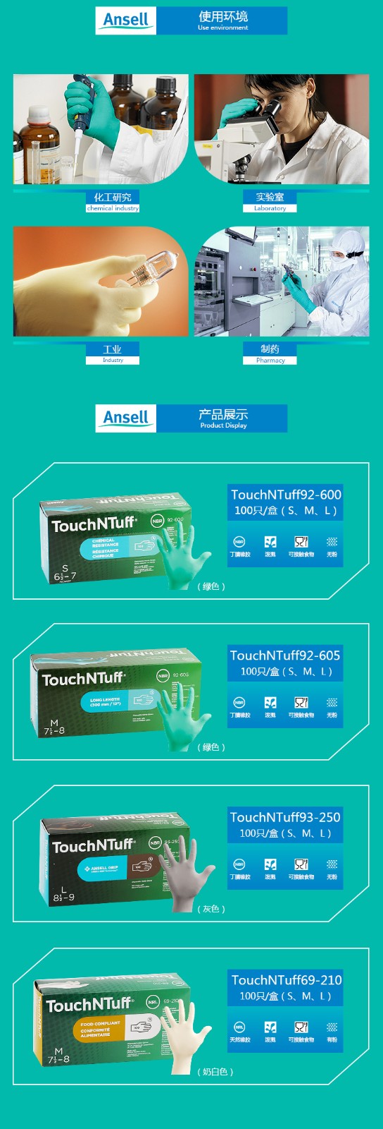 Ansell安思爾92-500TouchNTuff丁腈手套圖4