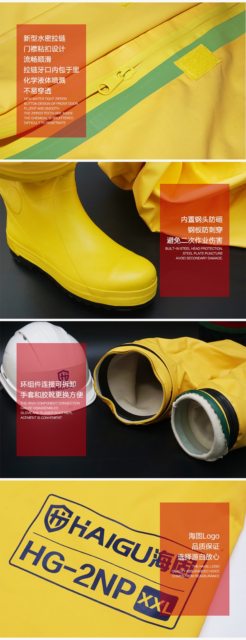 海固HG-2NP半封閉輕型防化服 內(nèi)置二級(jí)防化服（不含空氣呼吸器）圖片3