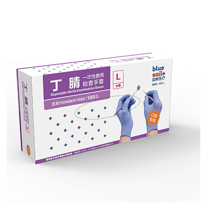 藍(lán)帆醫(yī)療口腔檢查一次性無粉丁腈手套圖片