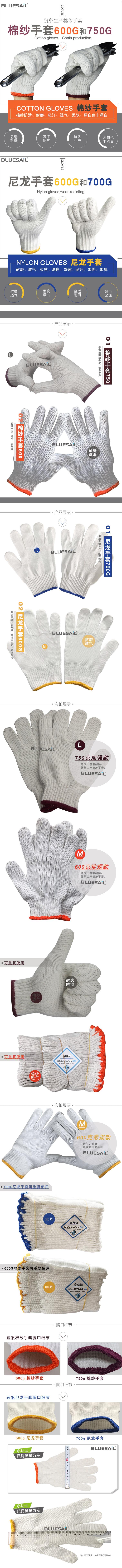 藍(lán)帆醫(yī)療NL700耐磨防滑勞保手套圖片