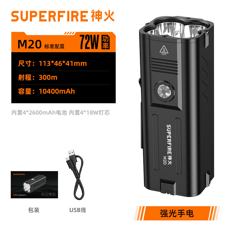 神火M20四核P50燈芯高亮強光手電筒圖片1