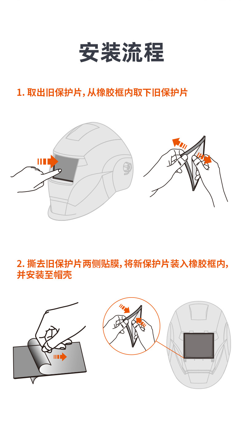 泰克曼600S-G焊接面罩外保護片橡膠框圖片3